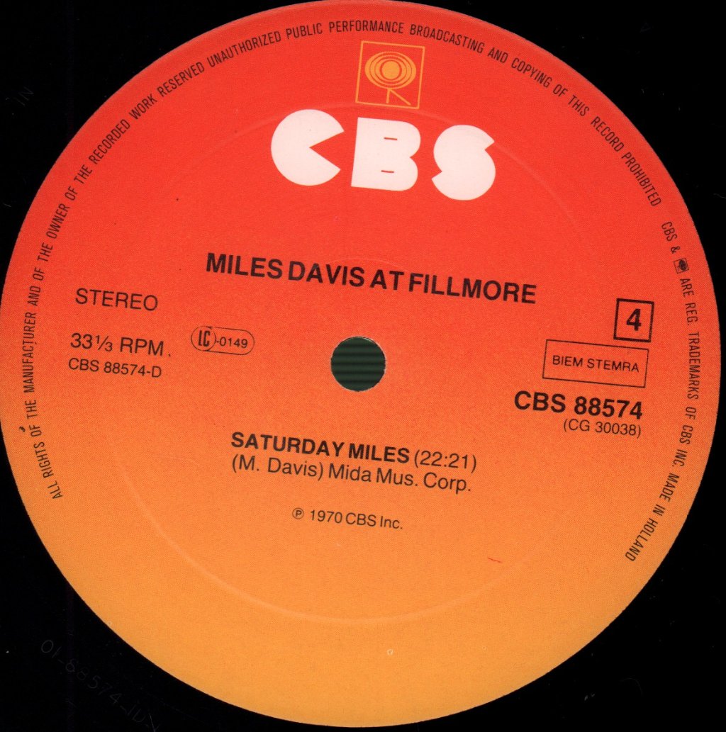 Miles Davis - Miles Davis At Fillmore - Double Lp