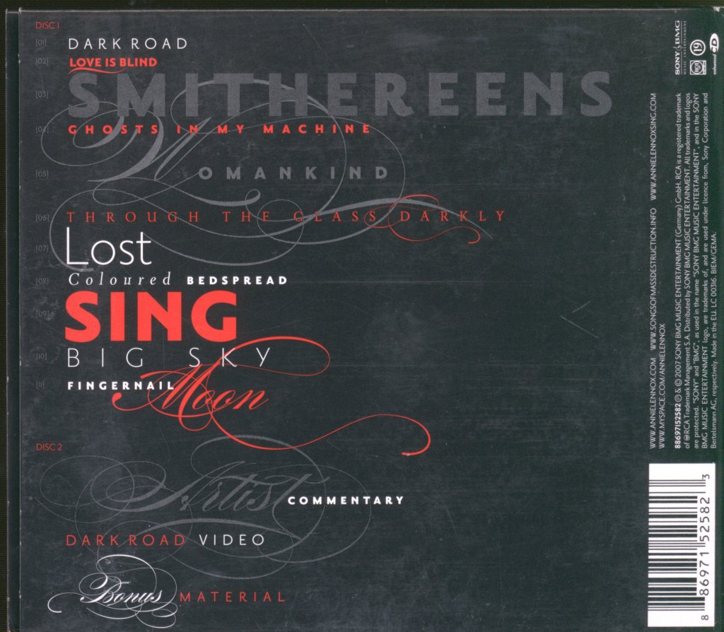 Annie Lennox - Songs Of Mass Destruction - Double Cd