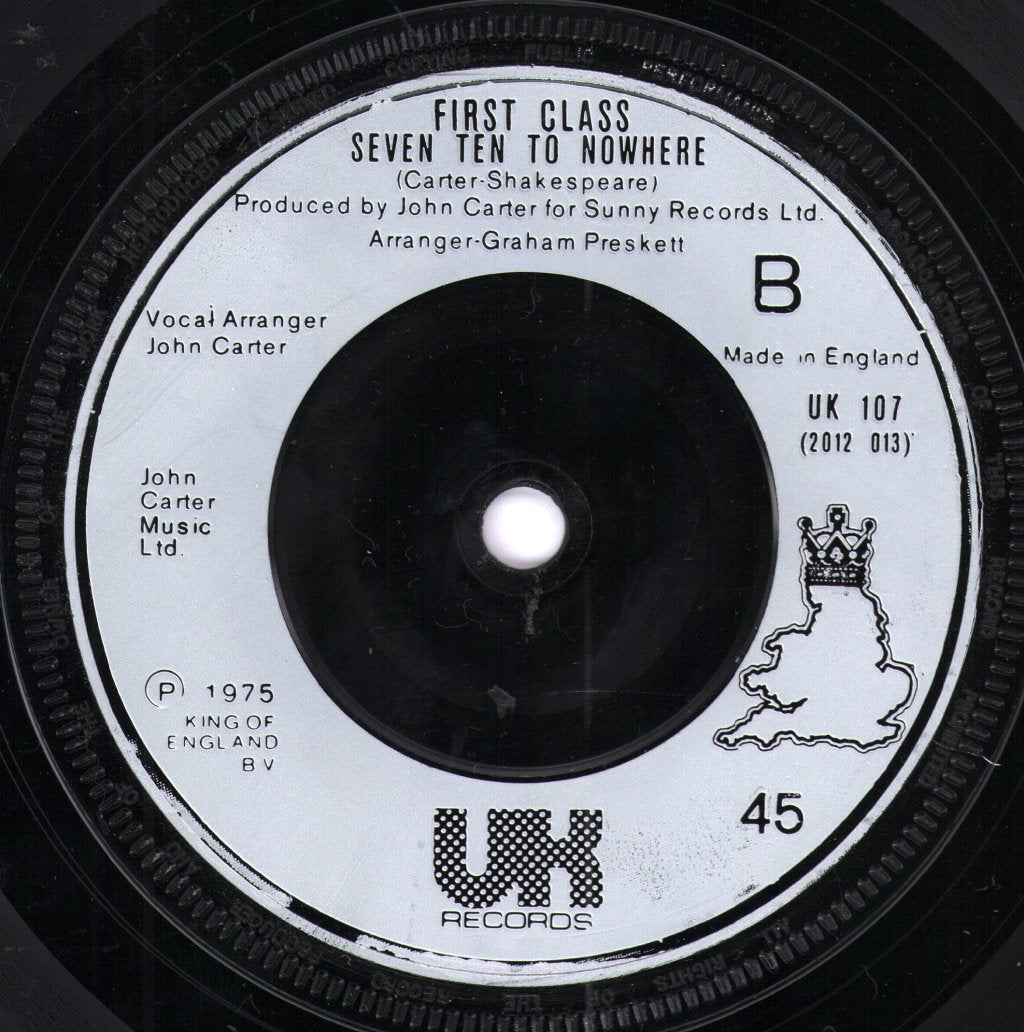 First Class (70'S Pop Group) - I Was A Star - 7 Inch