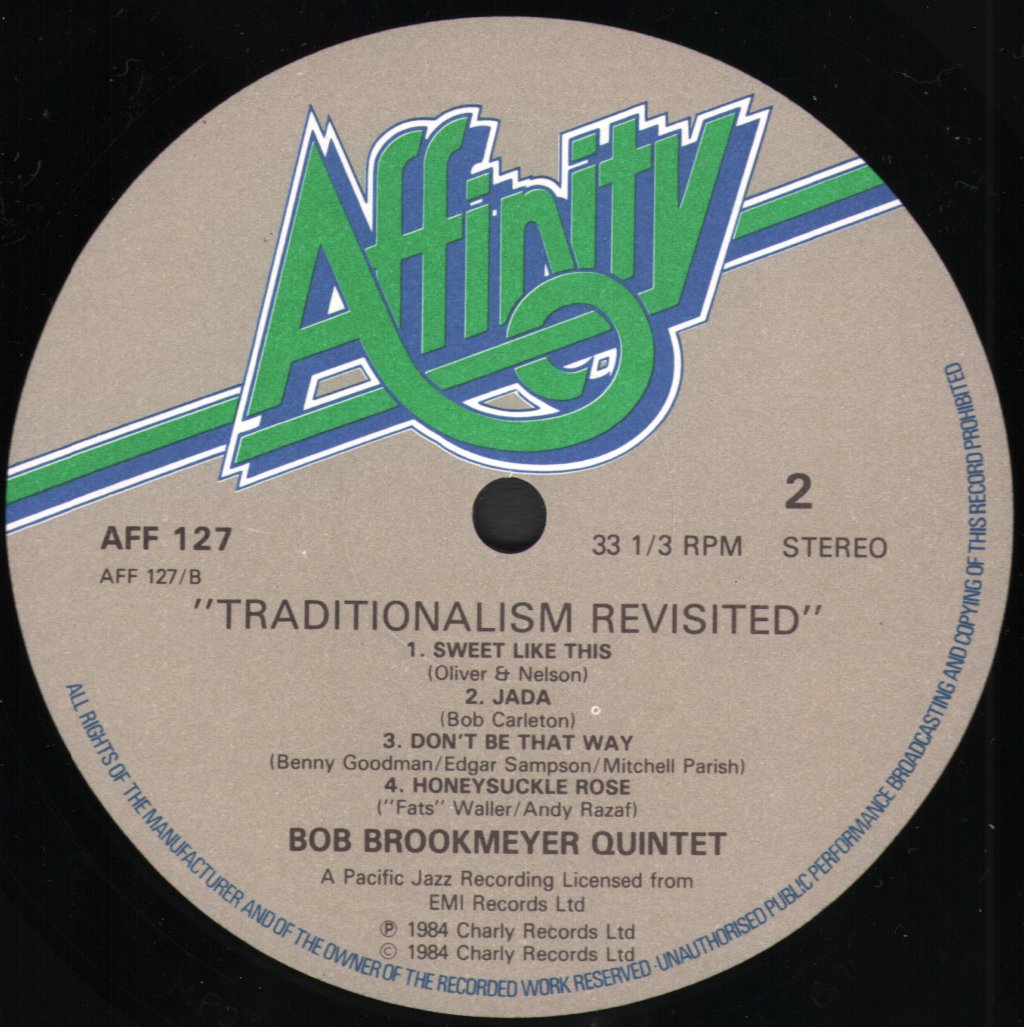 Bob Brookmeyer Quintet - Traditionalism Revisited - Lp