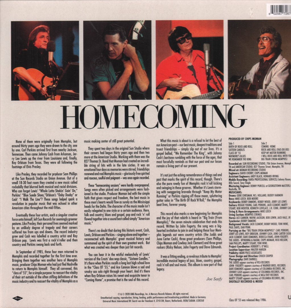 Carl Perkins, Jerry Lee Lewis, Roy Orbison & Johnny Cash - Class Of '55: Memphis Rock & Roll Homecoming - Lp