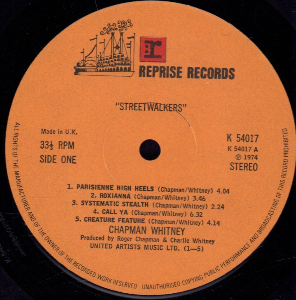 Chapman And Whitney - Streetwalkers - Lp