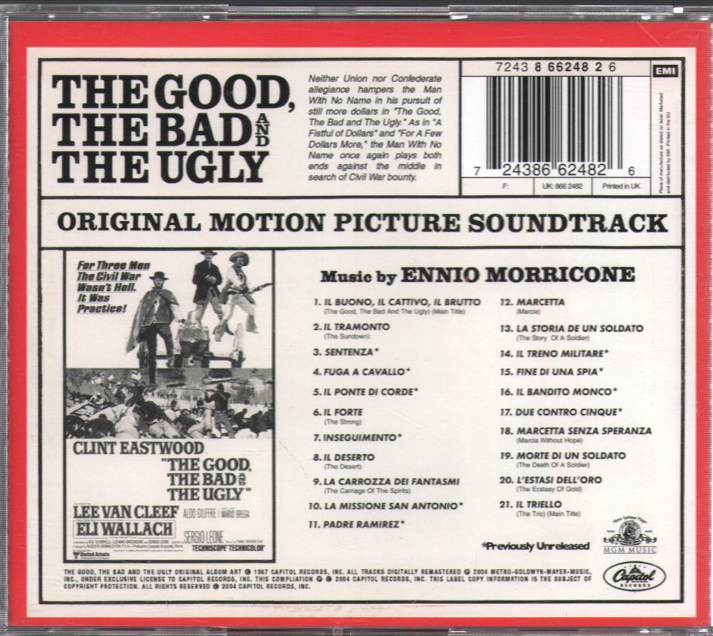 Ennio Morricone - Good The Bad And The Ugly (Original Motion Picture Soundtrack) - Cd