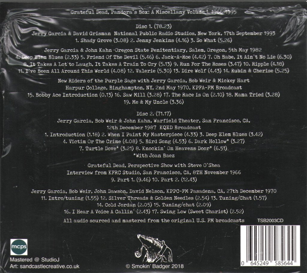 Grateful Dead - Pandora's Box: Volume One - Double Cd