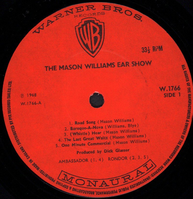 Mason Williams Ear Show - Mason Williams Ear Show - Lp