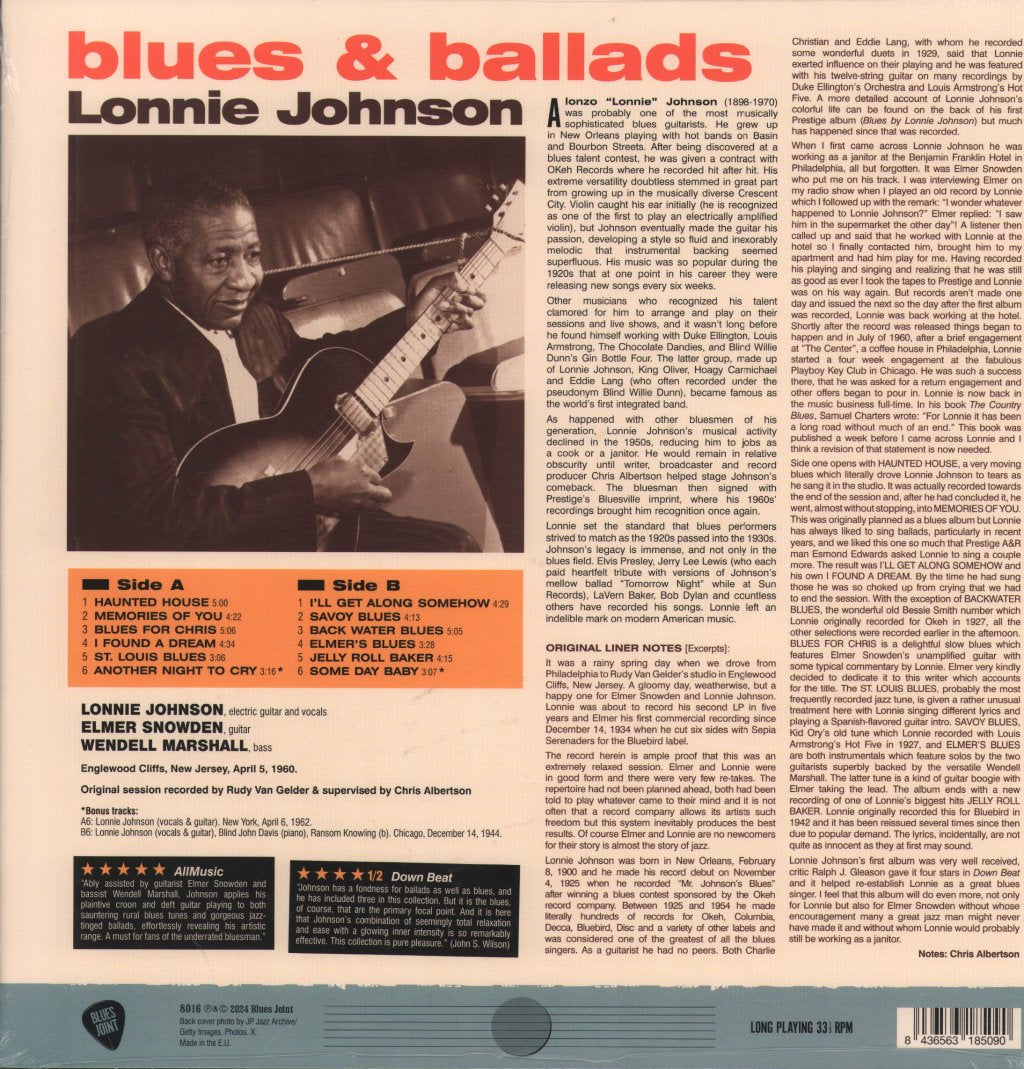 Lonnie Johnson with Elmar Snowden - Blues & Ballads - Lp