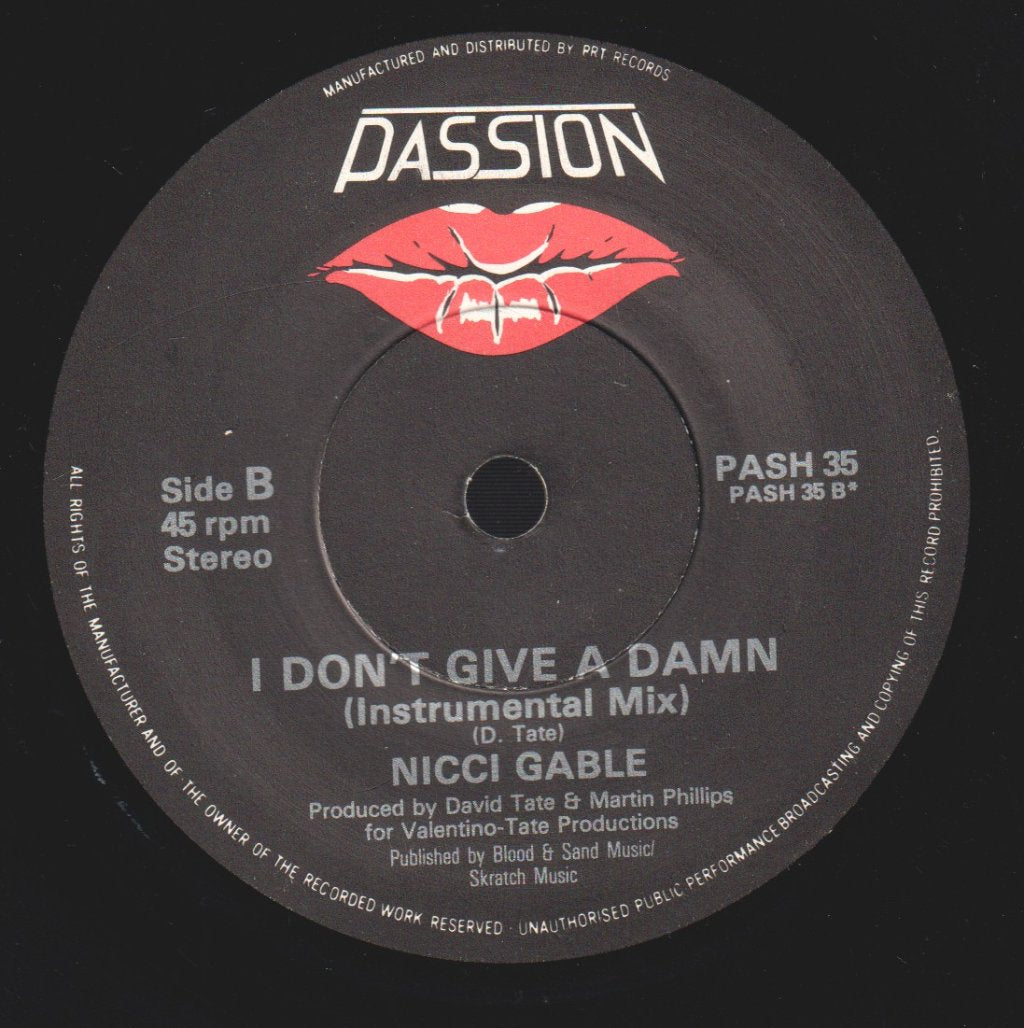 Nicci Gable - I Don't Give A Damn - 7 Inch