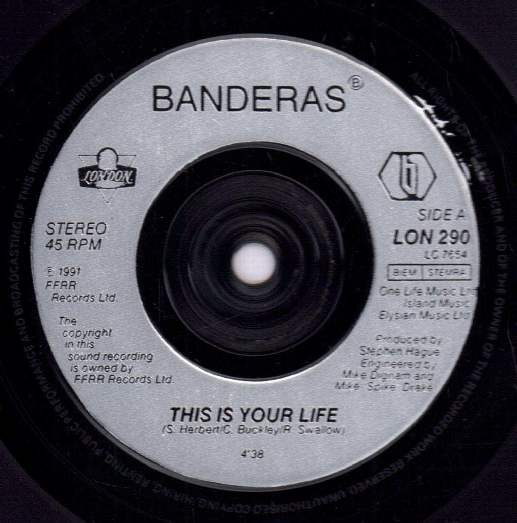 Banderas - This Is Your Life - 7 Inch