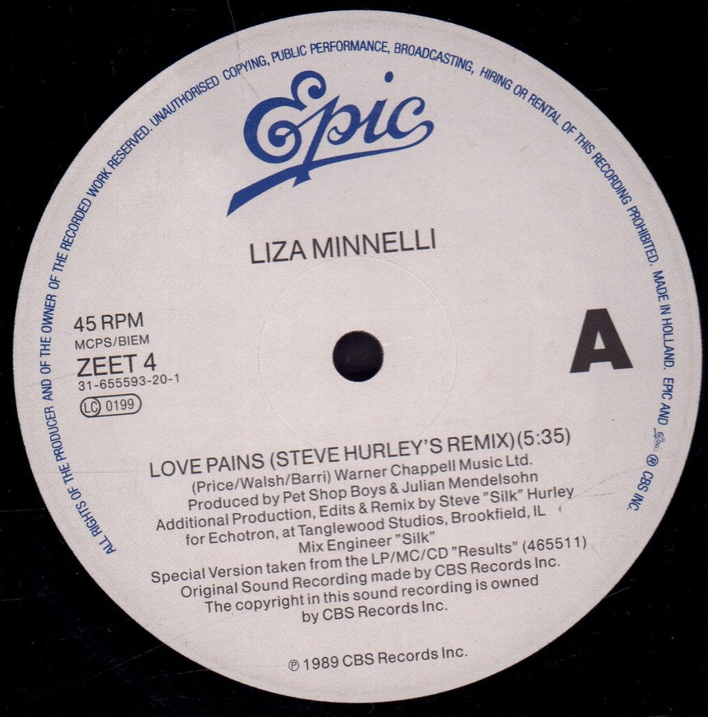 Liza Minnelli - Love Pains - 12 Inch