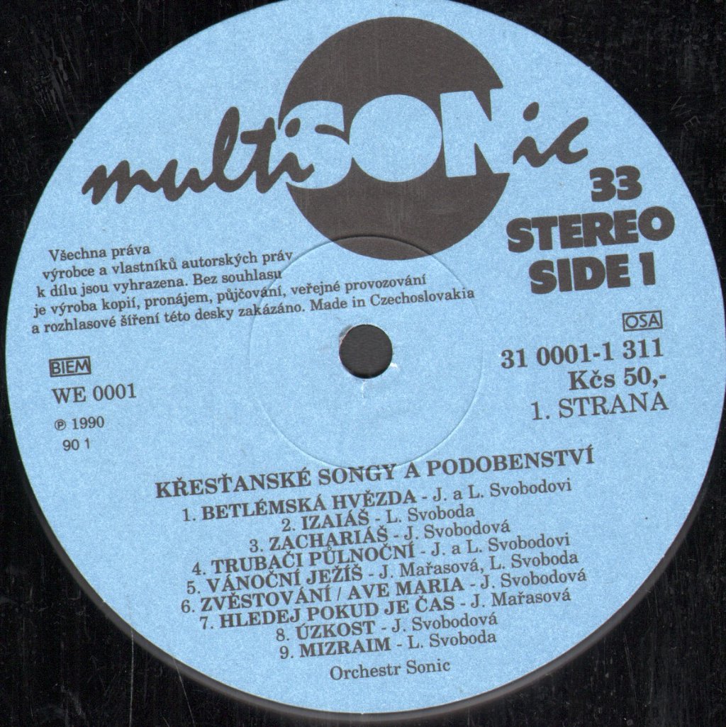 Various Artists - Kresťanske Songy and Podobenstvi - Lp