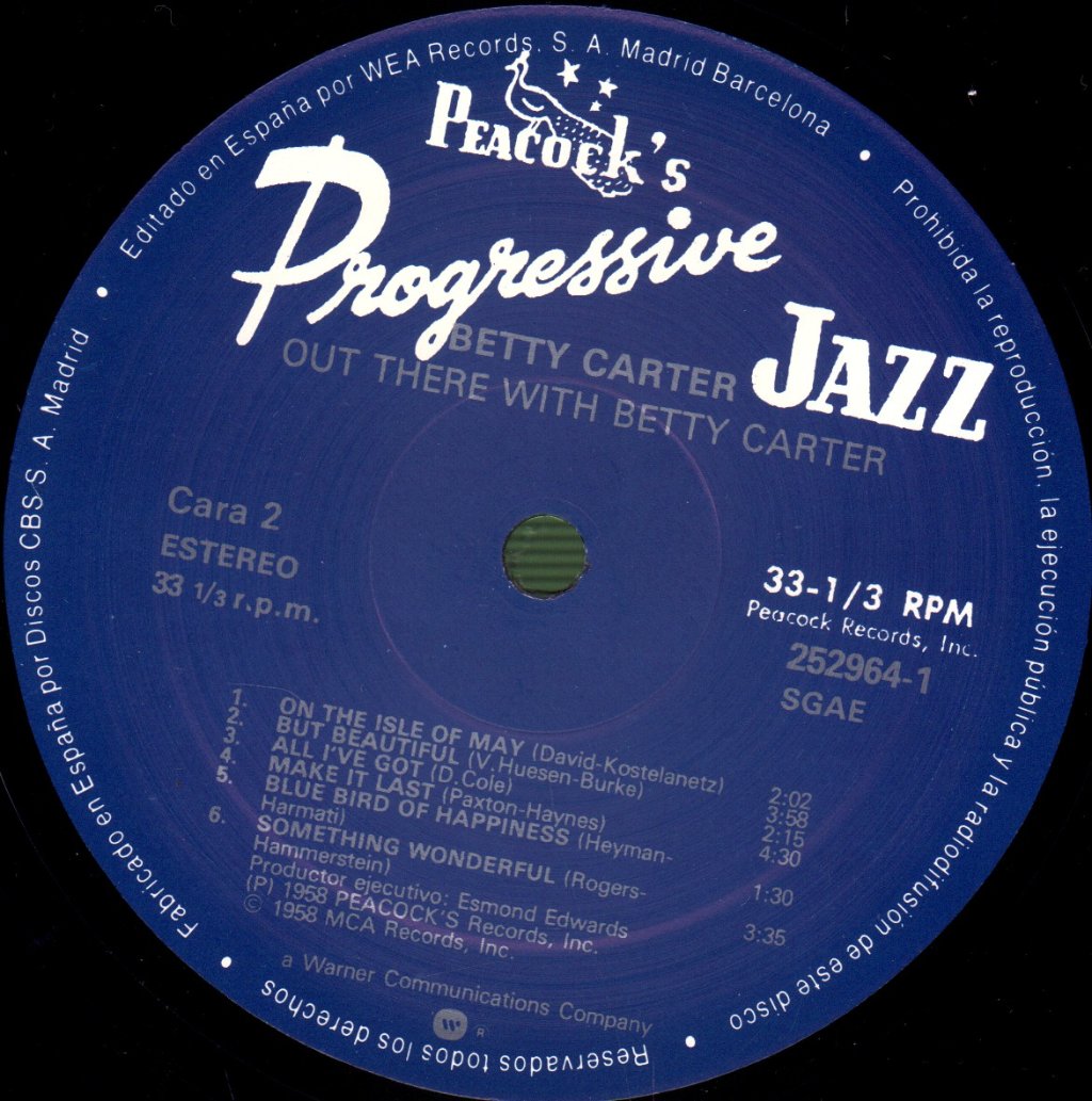 Betty Carter - Out There With Betty Carter - Lp