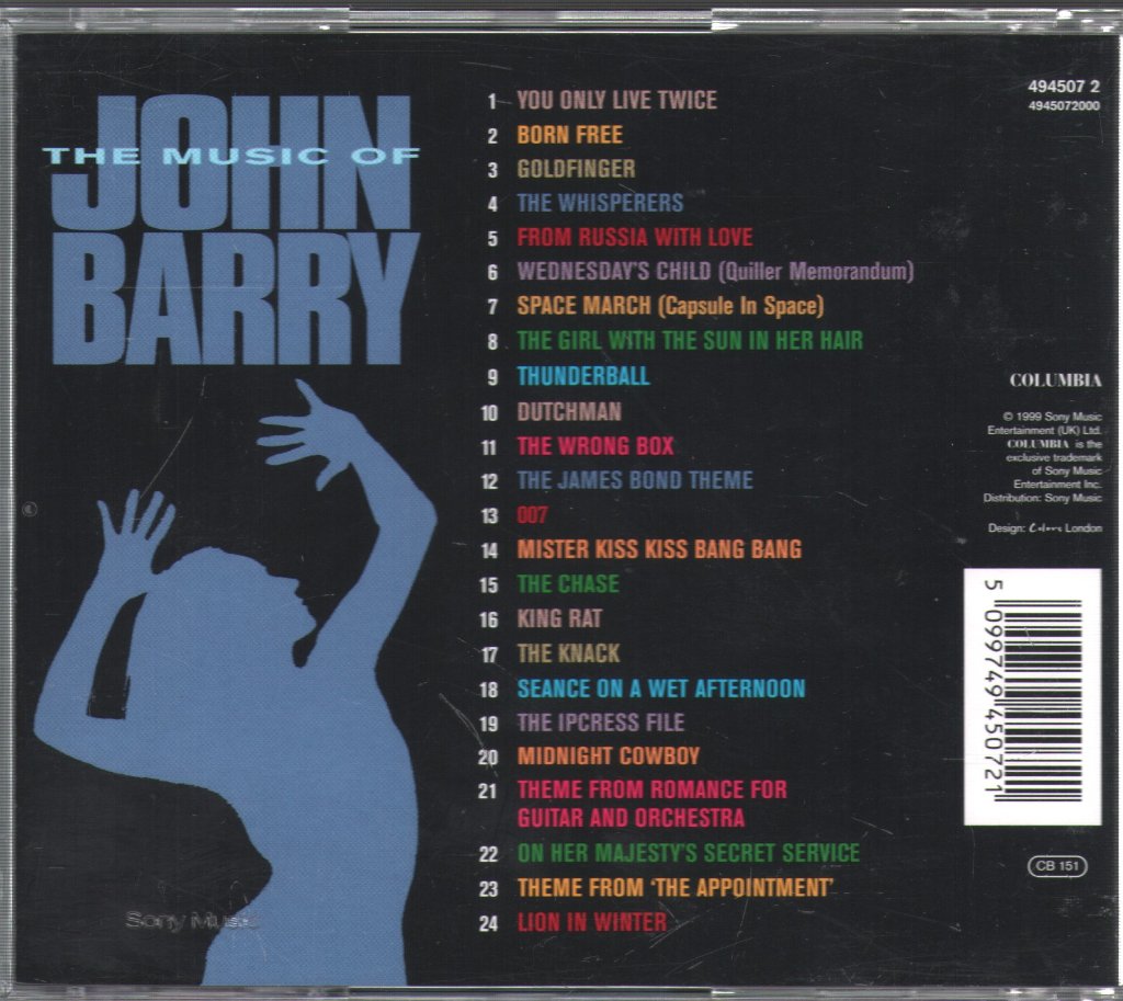 John Barry - Music Of John Barry - Cd