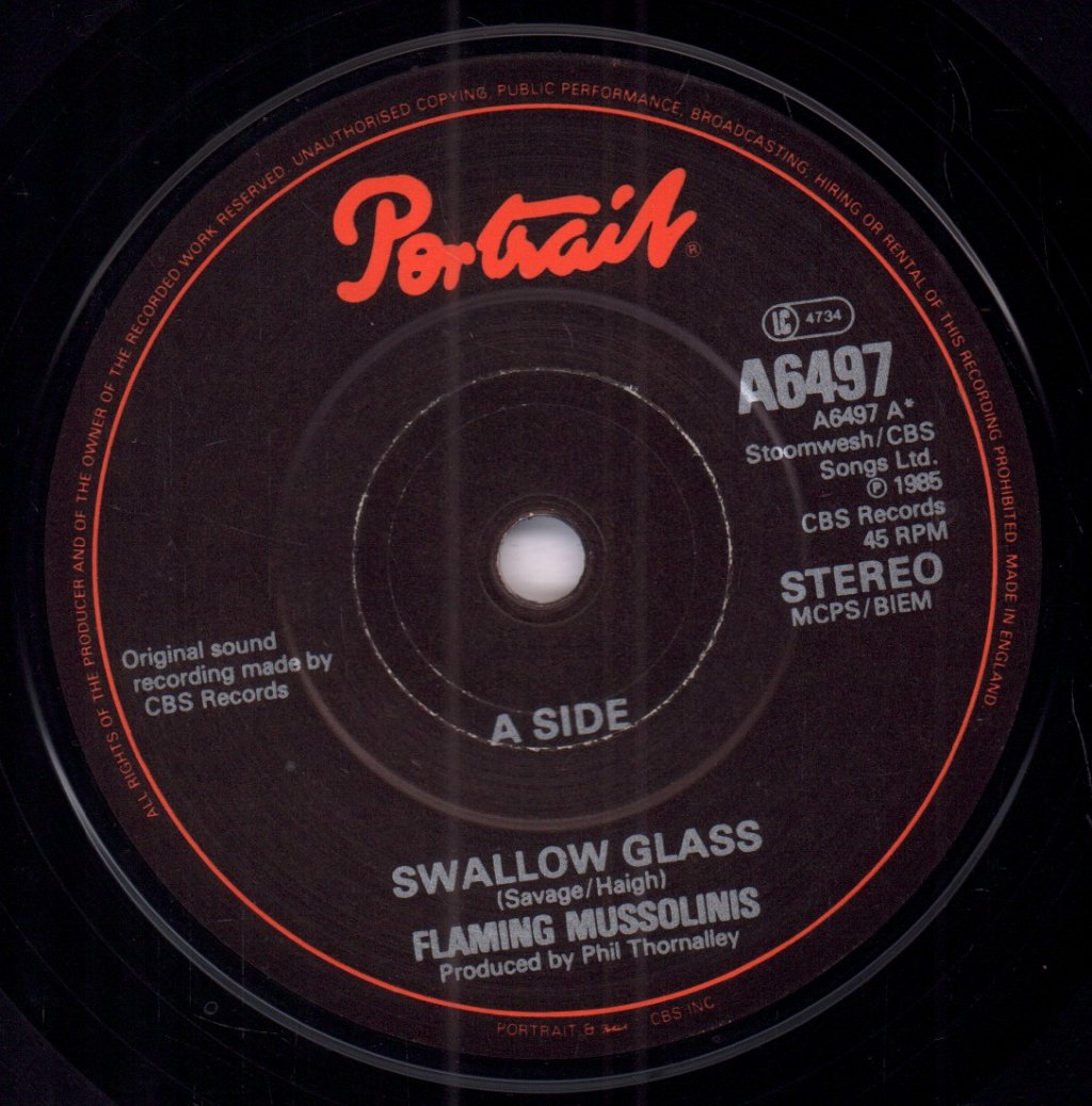 Flaming Mussolinis - Swallow Glass - 7 Inch