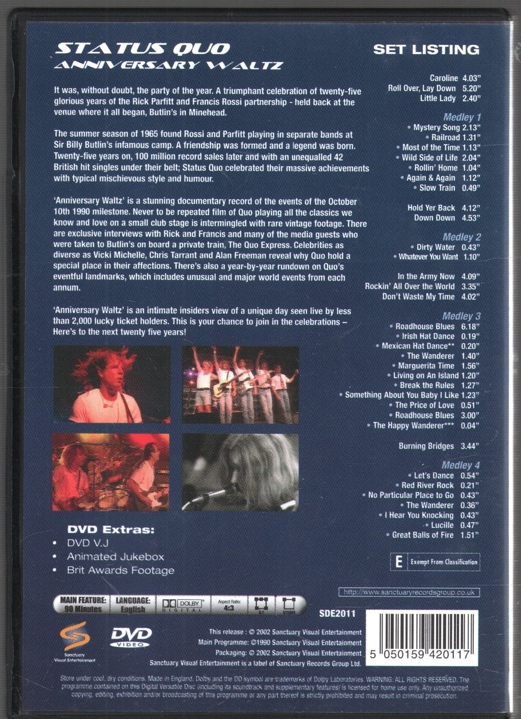 Status Quo - Anniversary Waltz (A Celebration Of 25 Rockin' Years) - Dvd