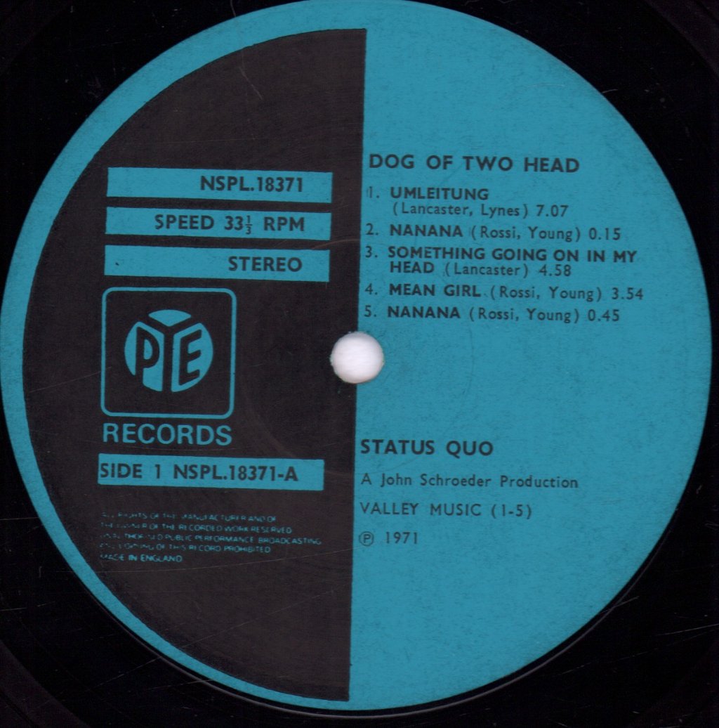 Status Quo - Dog Of Two Head - Lp