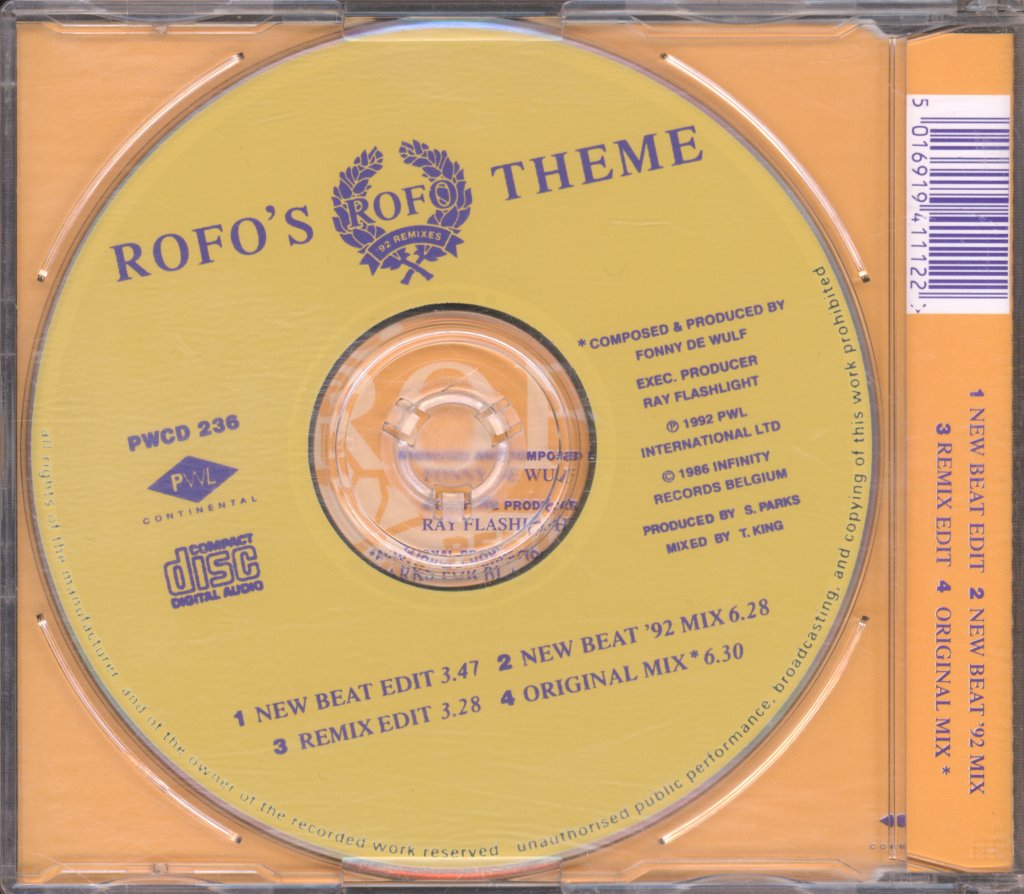 Rofo - Rofo's Theme ('92 Remixes) - Cd