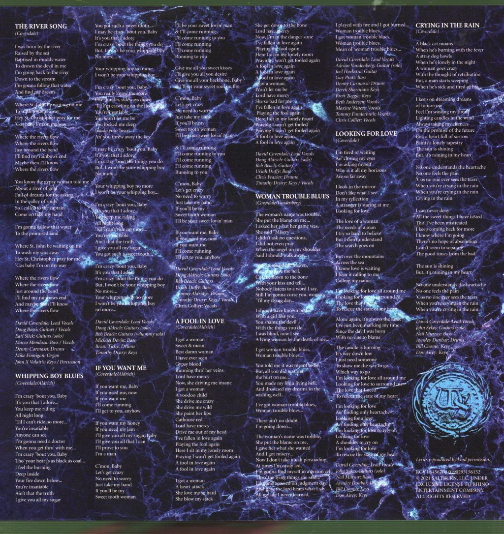 Whitesnake - Blues Album - MMXXI - Double Lp