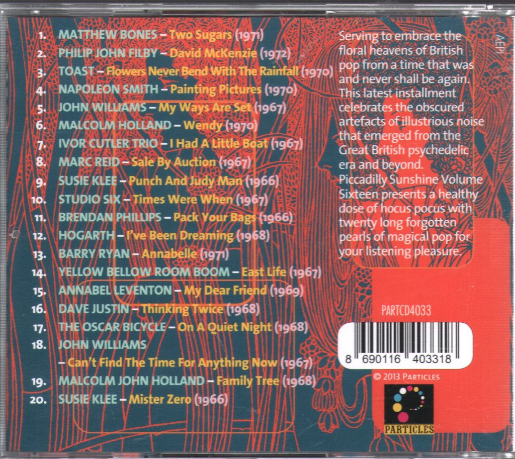 Various Artists - Piccadilly Sunshine Part Sixteen (British Pop Psych And Other Flavours 1966 - 1972) - Cd