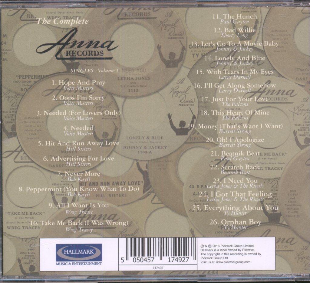 Various Artists - Complete Anna Records Singles Volume 1 - Cd