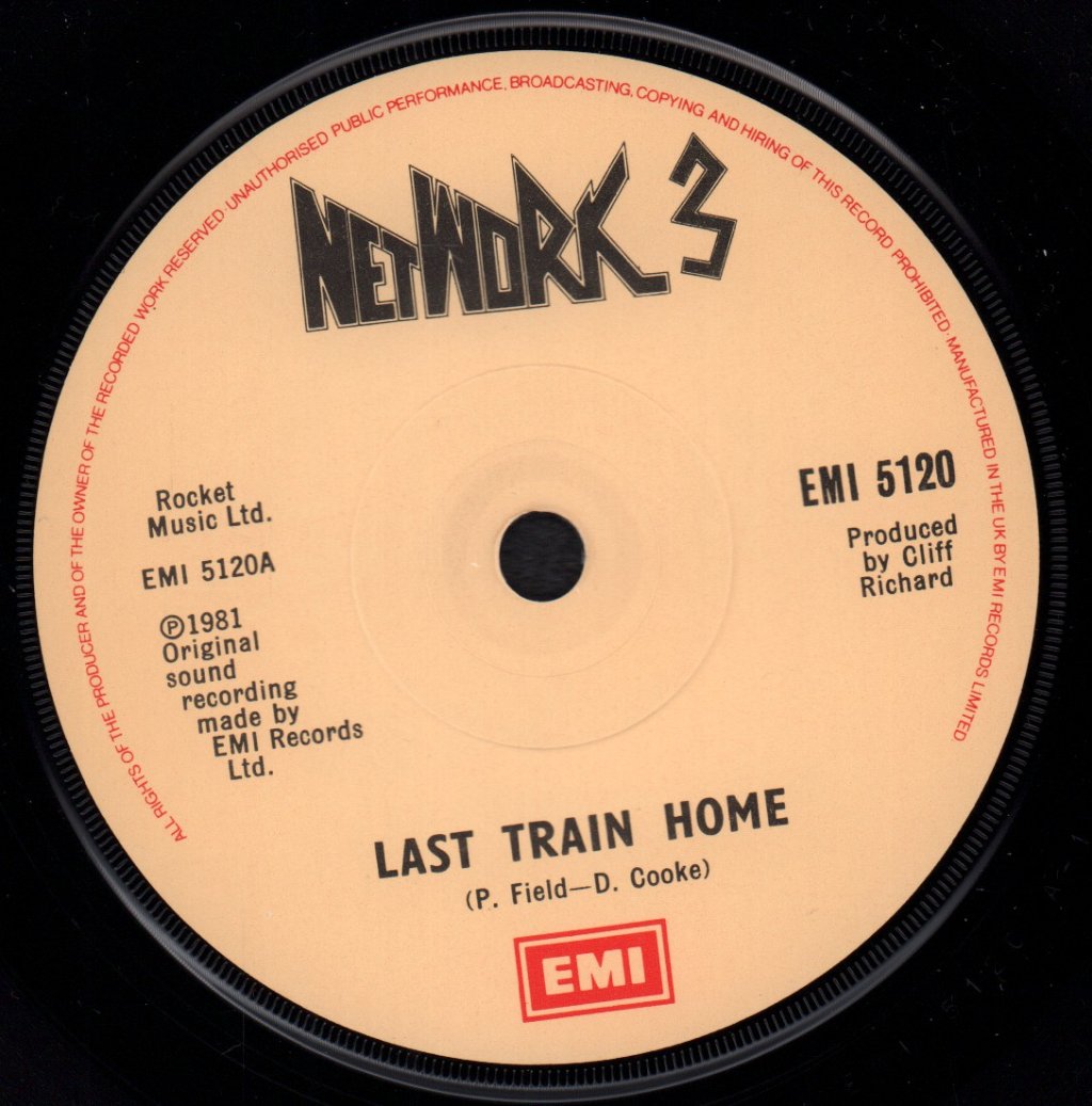 Network 3 - Last Train Home - 7 Inch