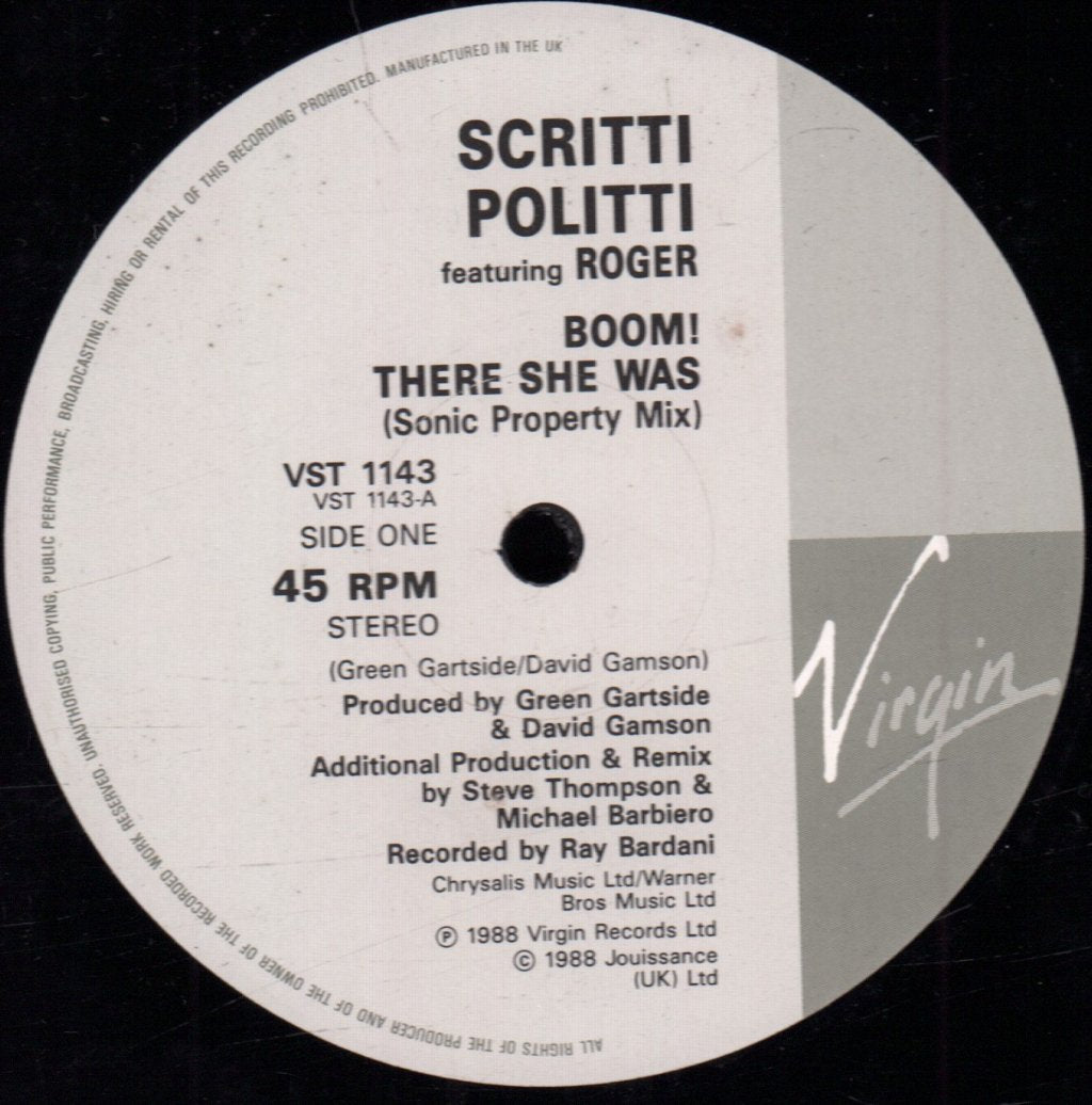 Scritti Politti Featuring Roger - Boom There She Was - 12 Inch Box Set