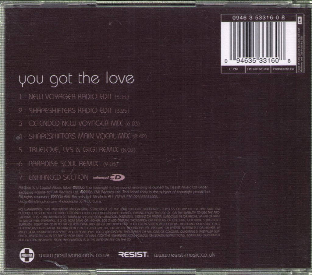 Source Featuring Candi Staton - You Got The Love - Cd