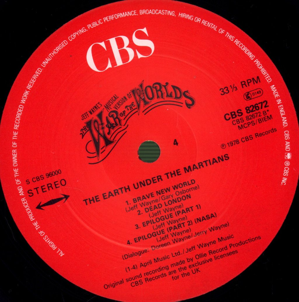Jeff Wayne - War Of The Worlds - Double Lp