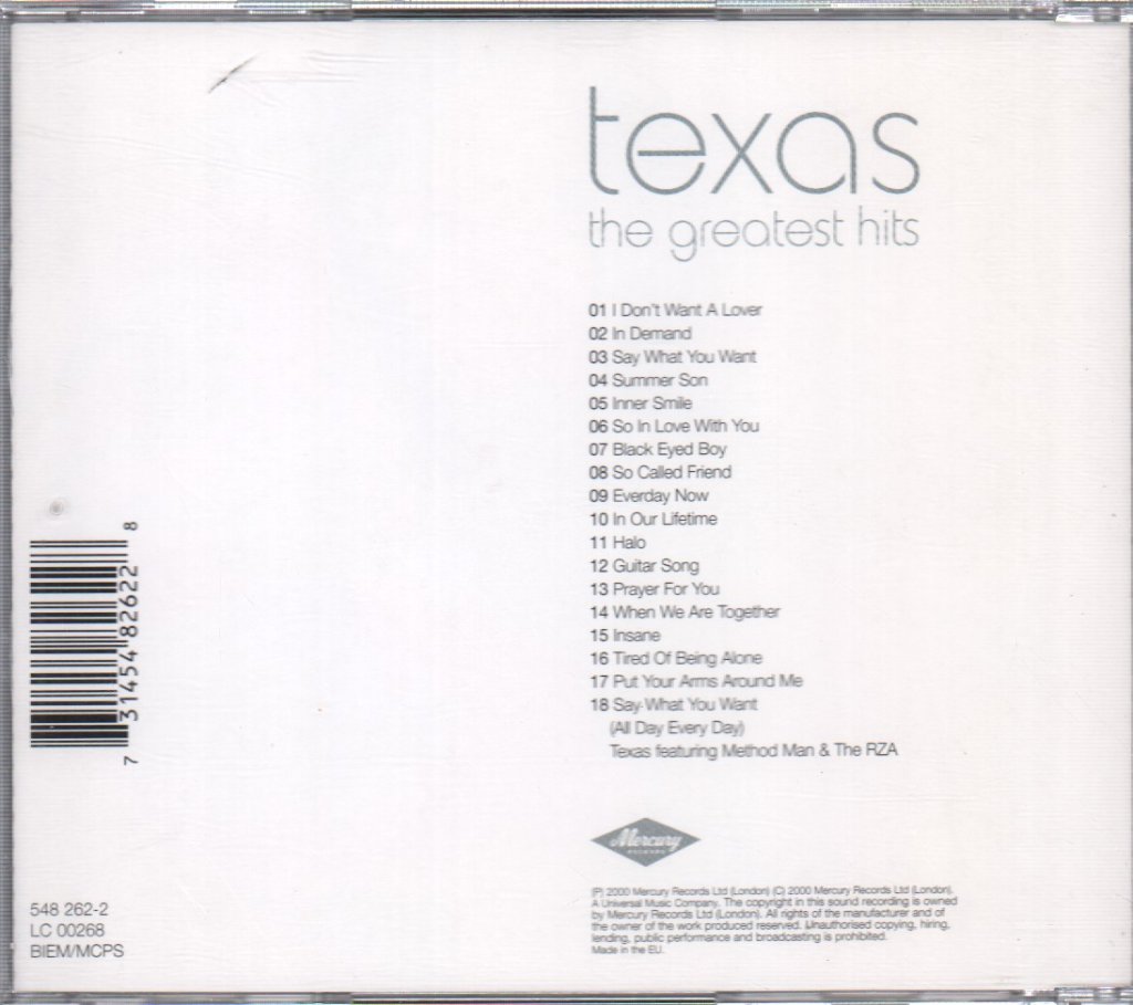 Texas - Greatest Hits - Cd