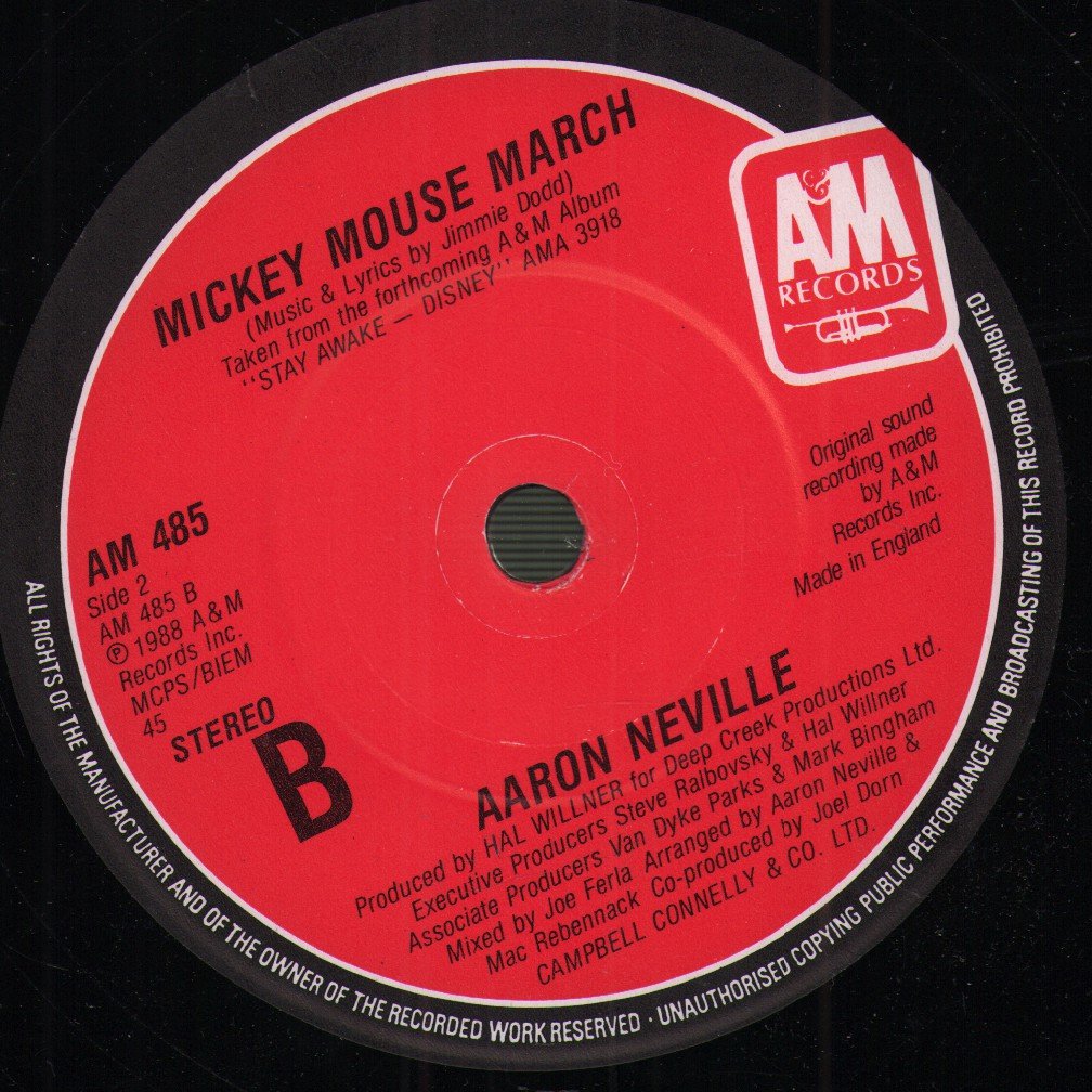 Bonnie Raitt And Was Not Was/Aaron Neville - Baby Mine/Mickey Mouse March - 7 Inch