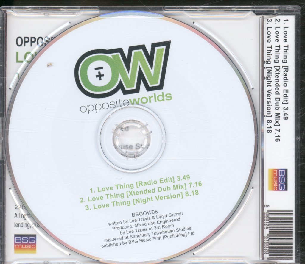 Opposite Worlds - Love Thing - Cd