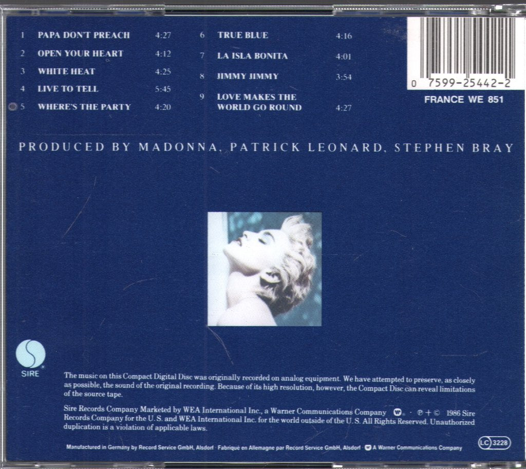 Madonna - True Blue - Cd