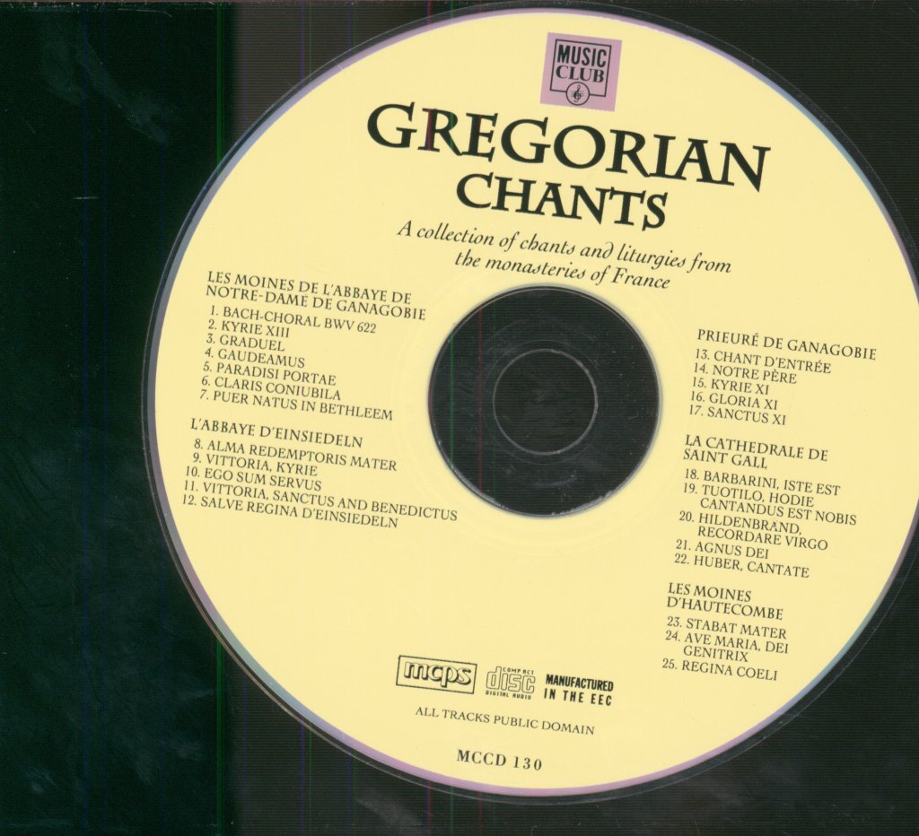 Various Artists - Gregorian Chants (A Collection Of Chants And Liturgies From The Monasteries Of France) - Cd