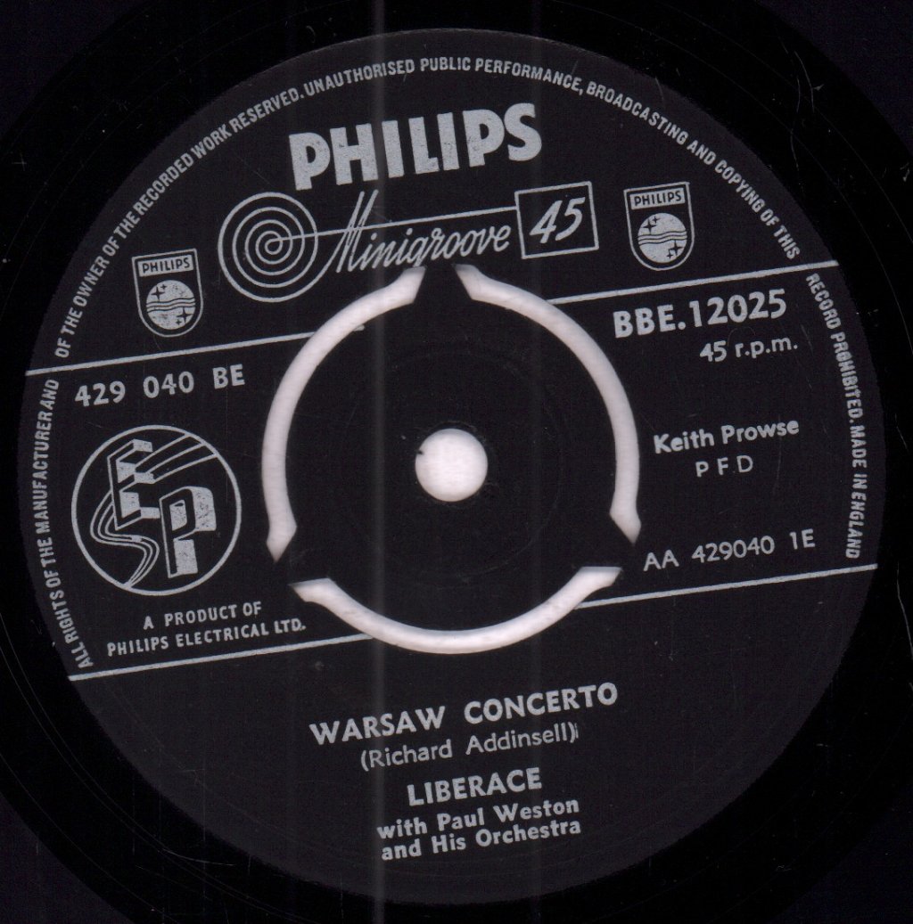 Liberace - Warsaw Concerto - 7 Inch