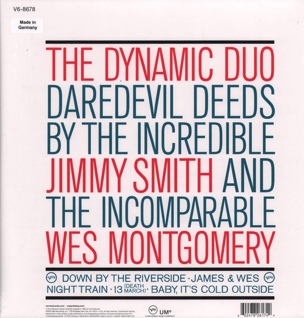 Jimmy Smith And Wes Montgomery - Jimmy & Wes (The Dynamic Duo) - Lp