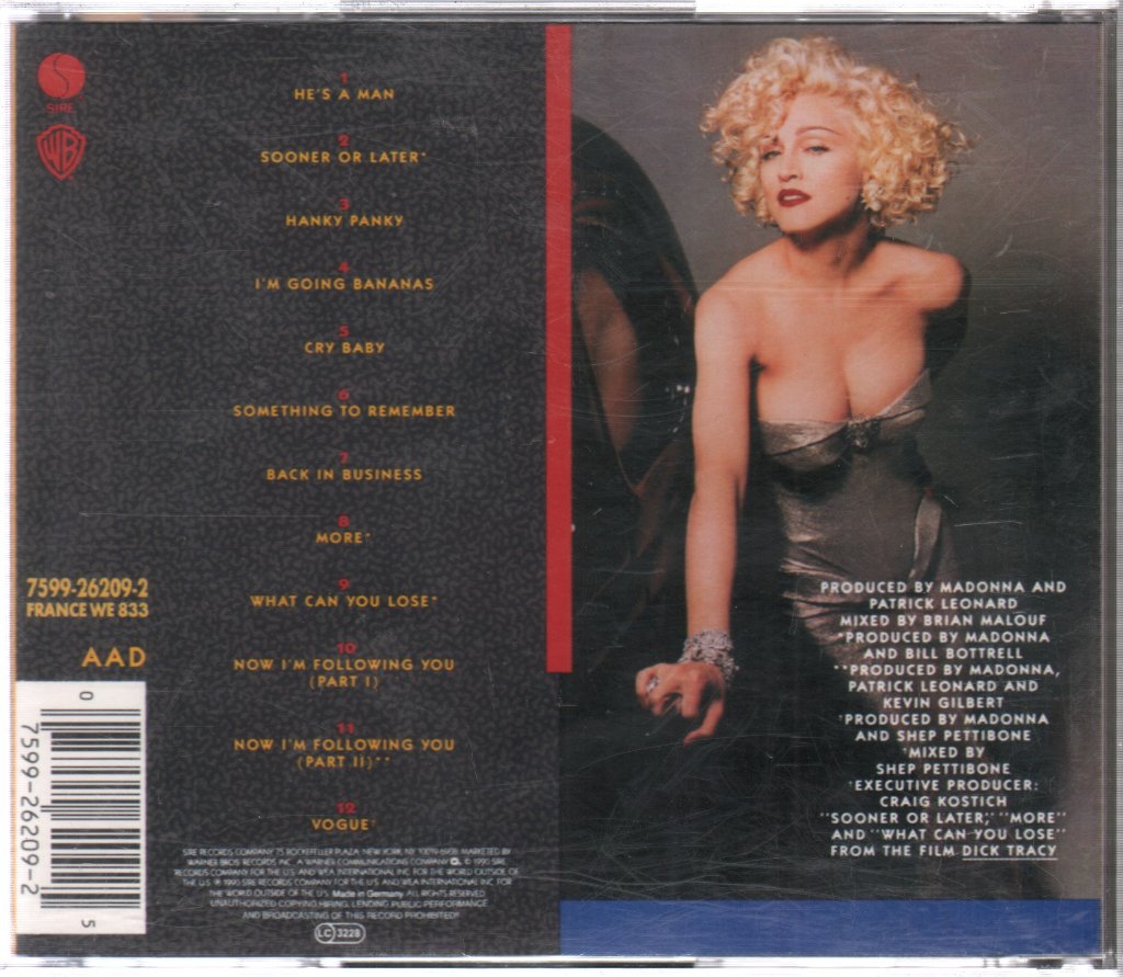Madonna - I'm Breathless - Cd