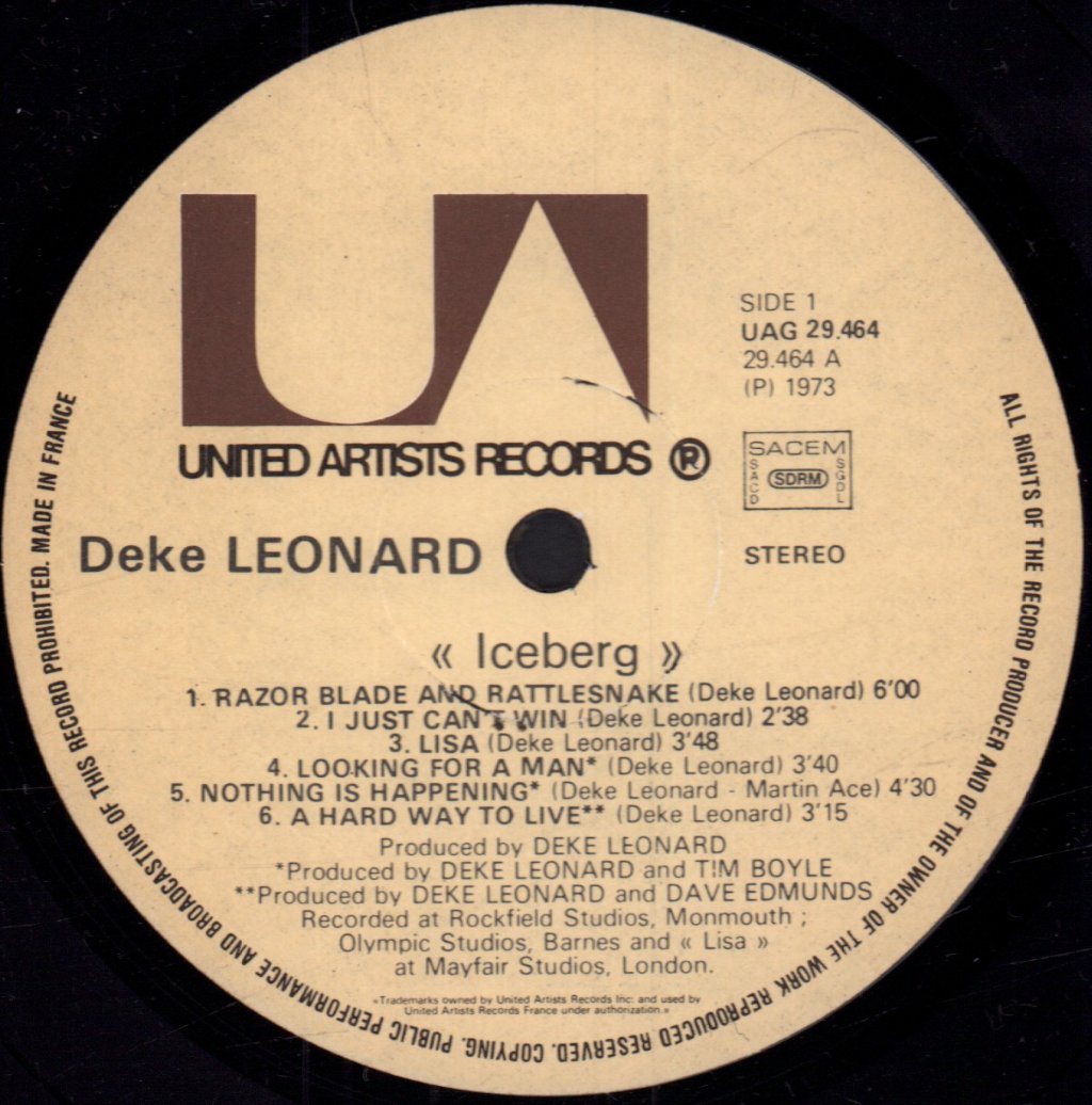 Deke Leonard - Iceberg - Lp