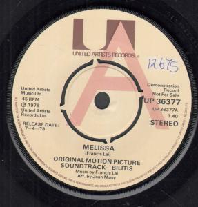 Bilitis - Melissa - 7 Inch