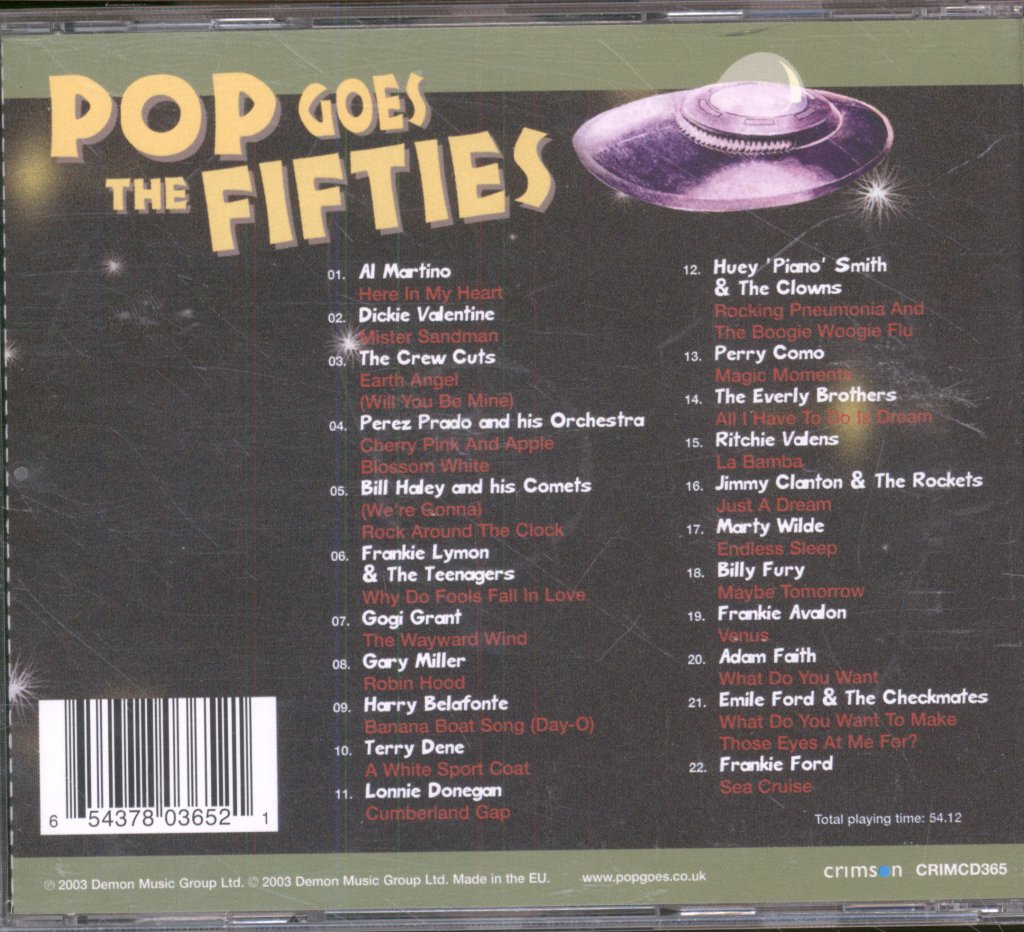 Various Artists - Pop Goes The Fifties - Cd