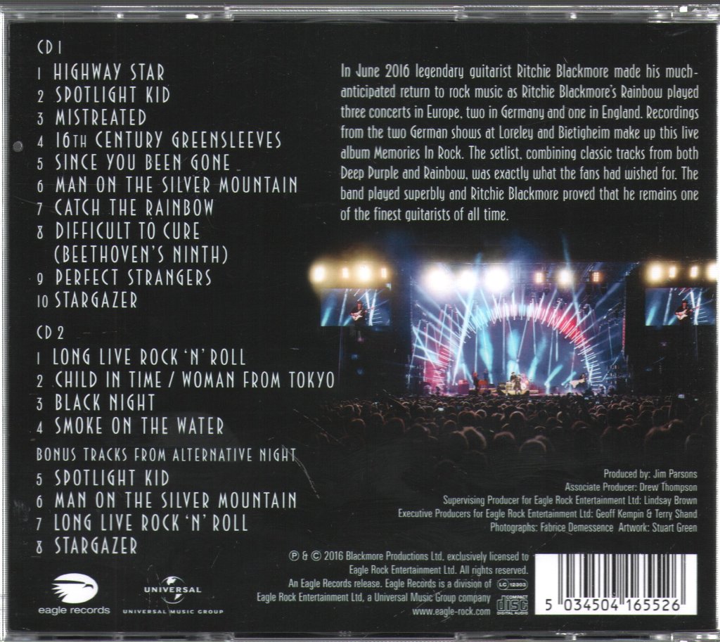 Rainbow - Memories In Rock - Live In Germany - Double Cd