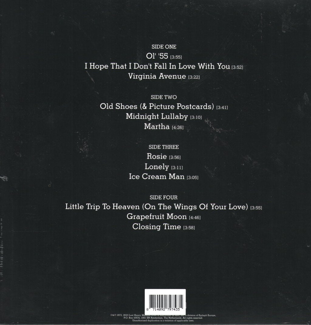 Tom Waits - Closing Time - Double Lp