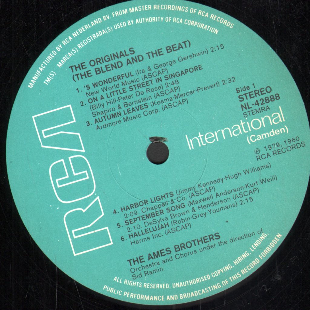 Ames Brothers - Blend And The Beat - Lp