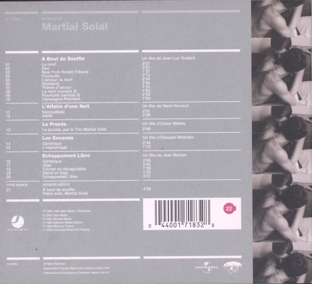 Martial Solal - À Bout De Souffle (Bande Originale Du Film) - Cd