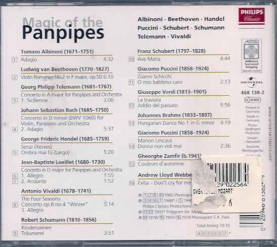 Gheorghe Zamfir - Magic Of The Panpipes - Cd