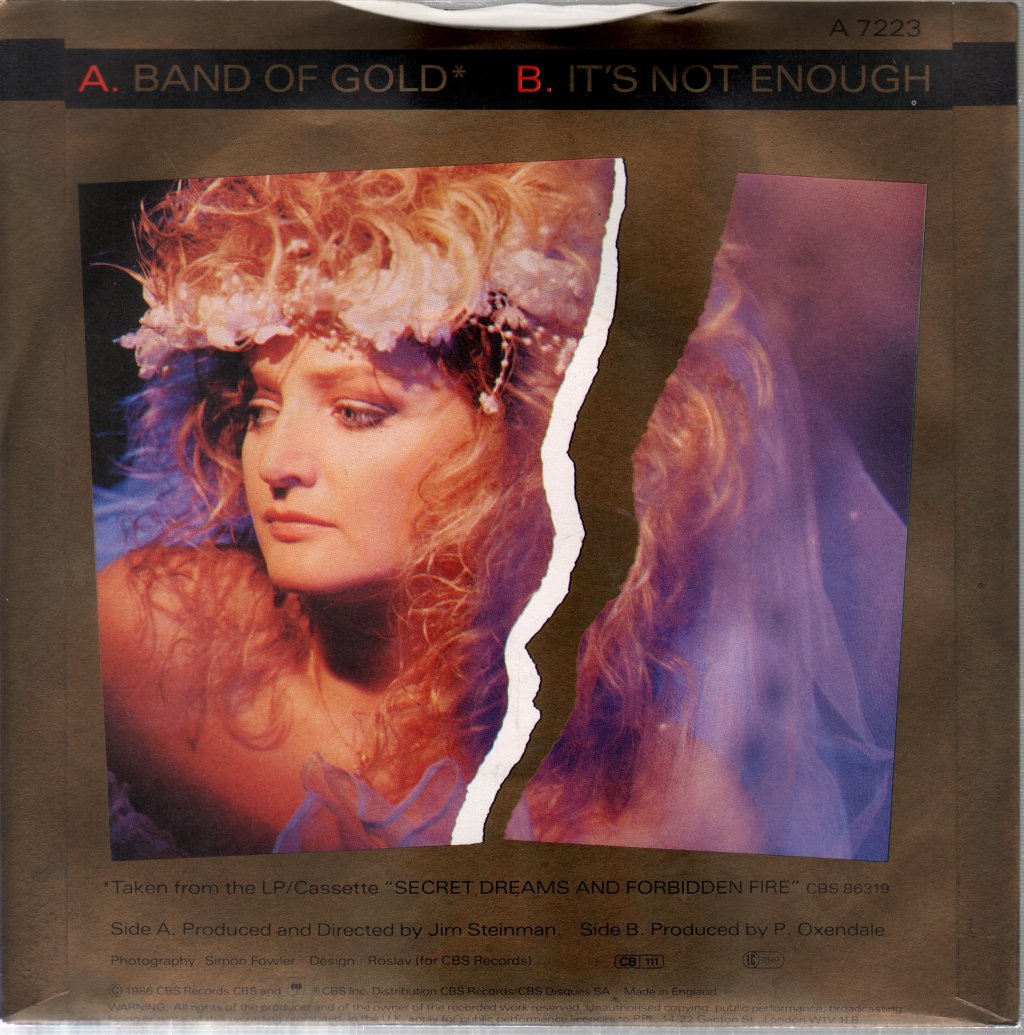 Bonnie Tyler - Band Of Gold - 7 Inch