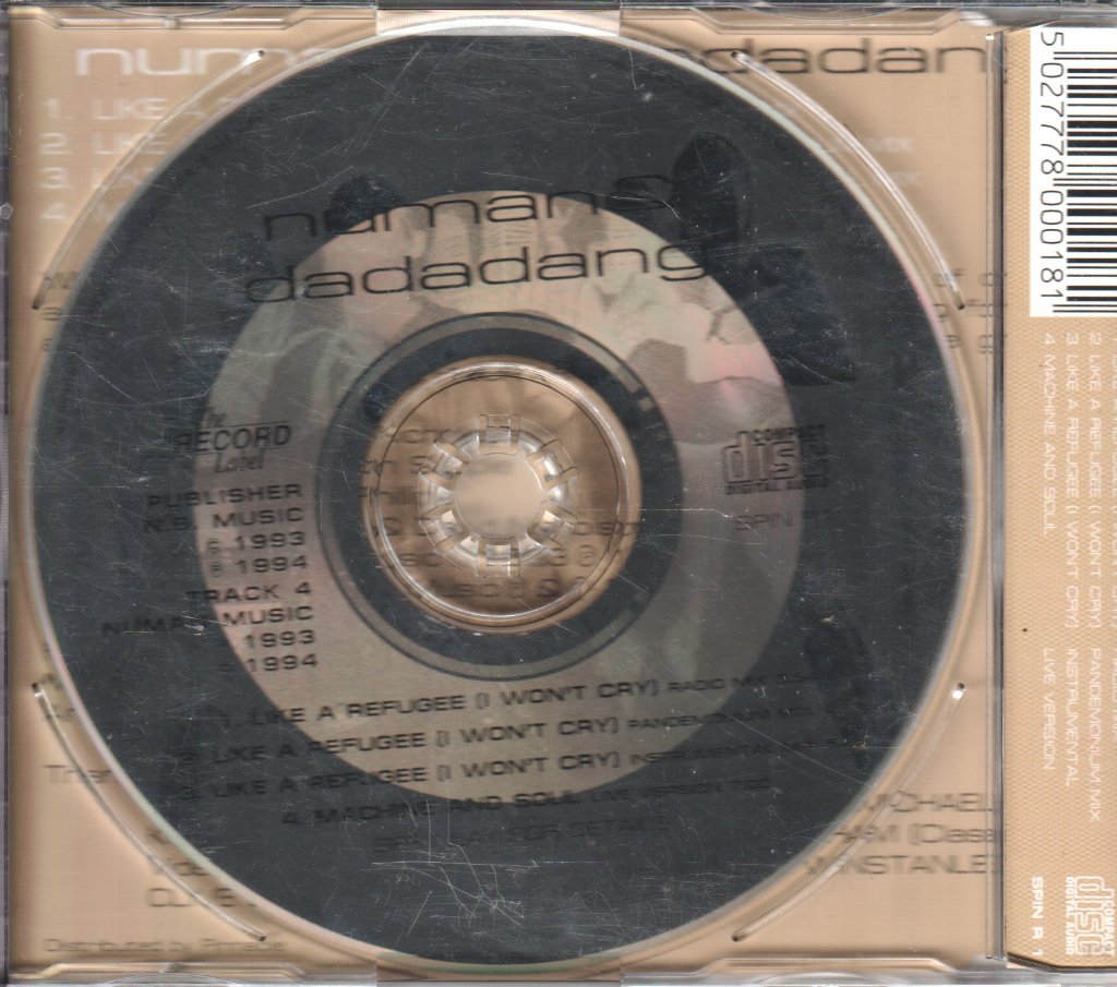 Numan And Dadadang - Like A Refugee - Cd