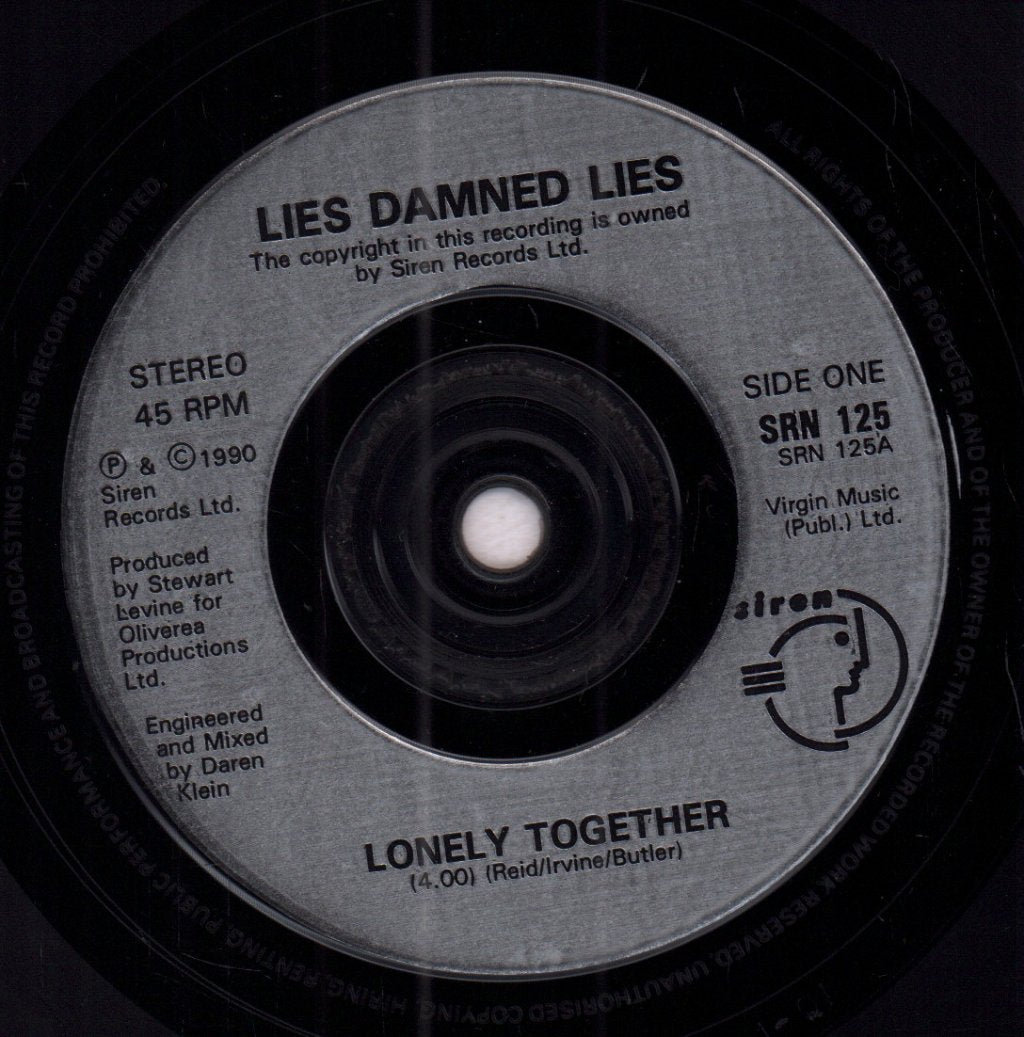 Lies Damned Lies - Lonely Together - 7 Inch