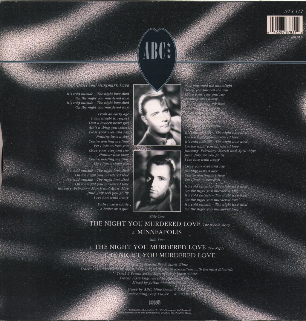 ABC - Night You Murdered Love - 12 Inch