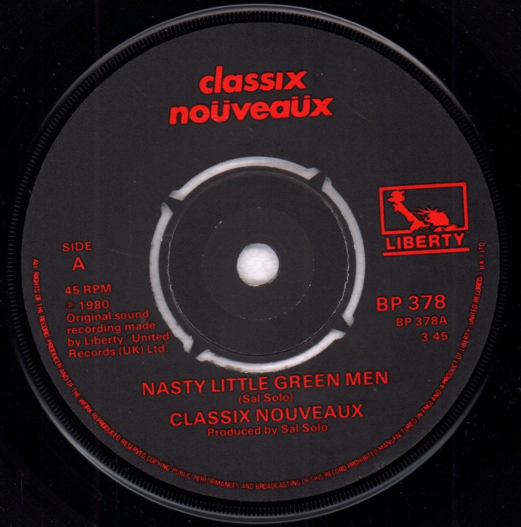 Classix Nouveaux - Nasty Little Green Men - 7 Inch