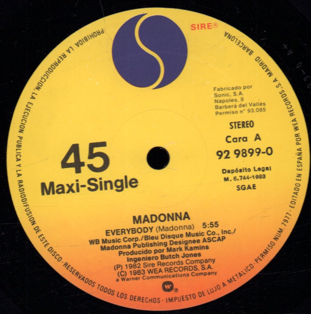 Madonna - Everybody - 12 Inch