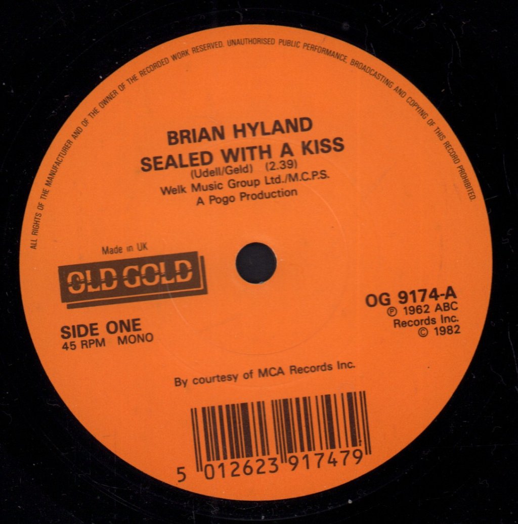 Brian Hyland - Sealed With A Kiss - 7 Inch